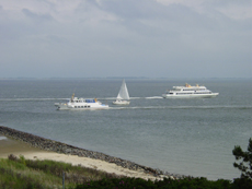 Blick auf den Schiffsverkehr